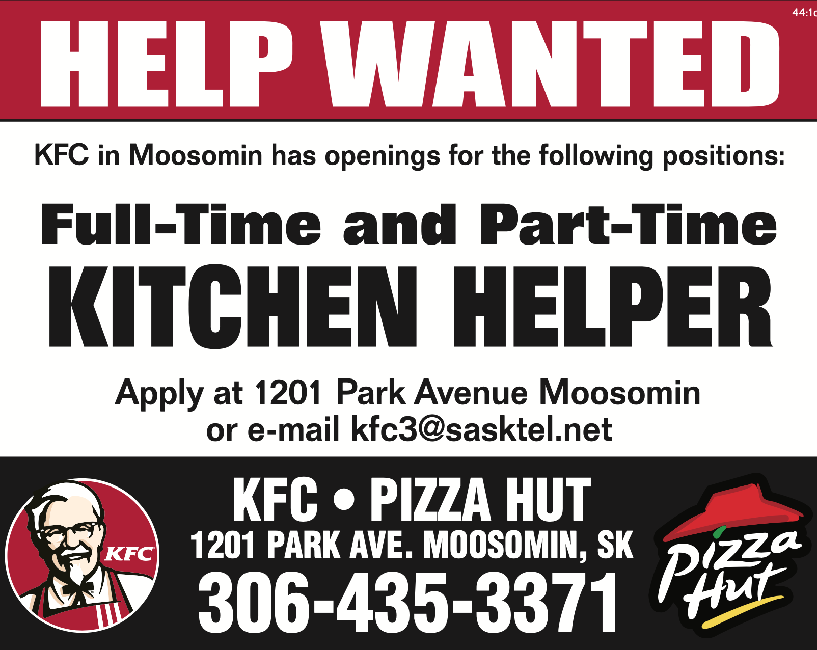 KFC - Kitchen Helper 
